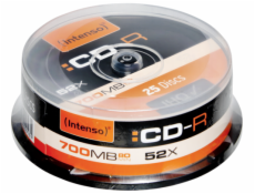 1x25 Intenso CD-R 80 / 700MB 52x Speed, Cakebox Spindle