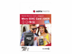 AgfaPhoto MicroSDXC UHS-I   64GB High Speed Class 10 U1 + adapter