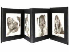 Deknudt Leporello cierna 8x13x18 koza 8 obrazov        A66DC2 8PH