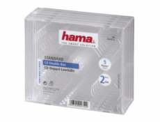 Hama CD-Double-Box     pack of 5 Transparent Jewel-Case     44752