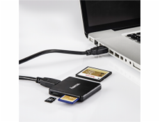 Hama USB-3.0-Multikartenleser SD MicroSD CF cierna