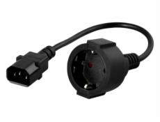 PowerWalker IEC ochrannny kontak Adapterk. C14 - CEE 7/3 (Typ F)