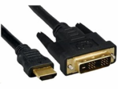 PREMIUMCORD Kabel HDMI - DVI 1m (M/M, zlacené kontakty, stíněný)