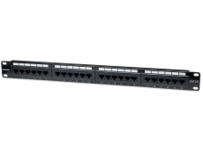 Patch panel 24port cat.5e UTP black