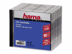 HAMA Box na 1x CD/DVD/BR 10mm plast, 10ks