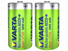 1x2 Varta Rechargeable Akku D Ready2Use NiMH Mono 3000 mAh