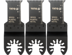 Pilový list na ponor. řezy BIM pro multifunkční nářa, 28,5mm (dřevo, plast, kov), sada 3ks YATO Pilový list na ponor. řezy BIM pro multifunkční nářa, 28,5mm (dřevo, plast, kov), sada 3ks YATO