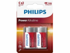 Philips batérie C PowerLife, alkalická - 2ks