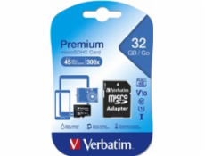 VERBATIM Premium U1 Micro SecureDigital SDHC/SDXC 32GB + SD Adaptér