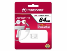 TRANSCEND USB Flash Disk JetFlash®710S, 64GB, USB 3.0, Silver (R/W 90/24 MB/s)