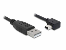 DeLock kábel USB 2.0 A-samec&gt; USB mini-B 5-pin samec pravouhlý, 5 metrov