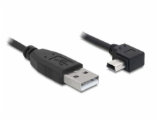 DeLock kábel USB 2.0 A-samec&gt; USB mini-B 5-pin samec pravouhlý, 0,5 metra