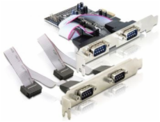 Adaptér PCI Express x1 4xsériový port + low profile