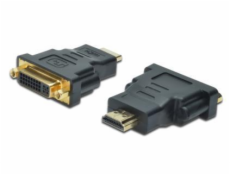 Digitus Premium adaptér HDMI A samec / DVI (24 +5) samice, čierno / šedý