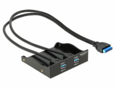 DeLock 3,5 "panel 2x USB 3.0 čierny (19-pin)