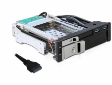 DeLock 5.25 výmenný rámček pre 1x 2.5 + 1x 3.5 SATA HDD + 2 x USB 3.0 porty