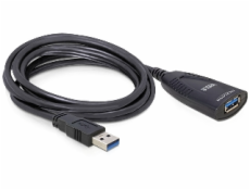 DeLock USB 3.0 predlžovací kábel A / A, samec / samica, dĺžka 5m s aktívnym zosilnením