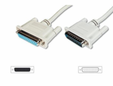 ASSMANN LPT Extension cable DSUB25 M (plug)/DSUB25 F (jack) 5m beige