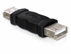Delock USB Adapter, USB A čierny samica / samica (spojka)