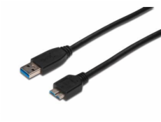 Digitus AK-300117-003-S USB 3.0 USB A - Micro USB B, M / M, 0,25 m,UL, bl