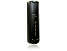 TRANSCEND USB Flash Disk JetFlash®350, 32GB, USB 2.0, Black (R/W 16/6 MB/s)