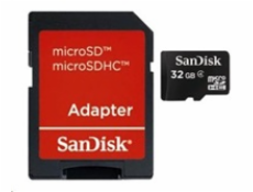 SanDisk microSDHC Card 32GB Class 4 + Adaptér