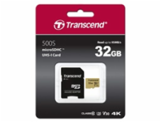 Transcend microSDHC 500S    32GB Class 10 UHS-I U3 V30 + adapter