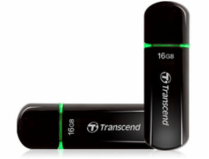 Transcend 16GB JetFlash V600, USB 2.0 flash disk, čierno / zelený, vysokorýchlostné, Čítanie: 32 MB / s, Zápis: 12 MB / s