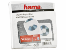 1x50 Hama CD/DVD Paper Sleeves white                      62671
