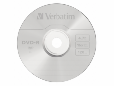 1x100 Verbatim DVD-R 4,7GB 16x Speed, matt silver