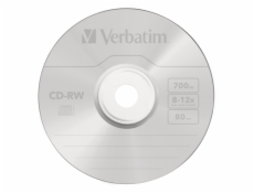1x10 Verbatim CD-RW 80 / 700MB 8x - 12x Speed, Jewel Case