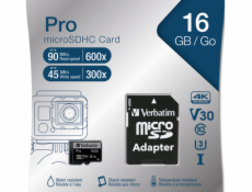 Verbatim microSDHC Pro      16GB Class 10 UHS-I incl Adapter