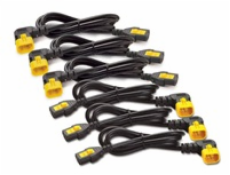 APC Power Cord Kit, (6ea), Locking, 10A, 100-230V, C13 to C14 (pravouhlý) 0,6 m