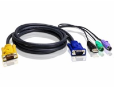 ATEN integrovaný kábel pre KVM USB/PS2 3in1 SPHD 3m