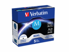 1x5 Verbatim M-Disc BD-R Blu-Ray 100GB 4x Speed inkjet print. JC