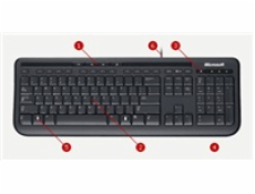 Microsoft Keyboard Wired 600, Czech, Black