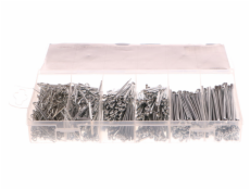 Závlačky sada 1000ks, 6 velikostí, GEKO