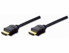 Digitus HDMI High Speed Ethernet Typ A SSt/St 2m Full HD cierna