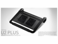 CoolerMaster chladiaci ALU podstavec NotePal U2 PLUS pro NTB 12-17" black, 2x8cm fan