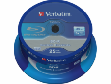 1x25 Verbatim BD-R Blu-Ray 25GB 6x rychlost datalife bez puzdra