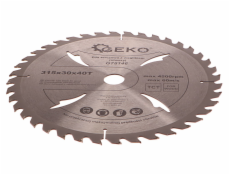 Kotouč pilový do dřeva, 315x30 mm, 40T, GEKO