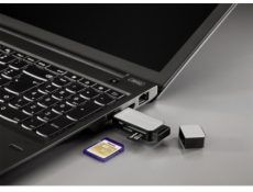 Hama USB 3.0 citadcka kariet SD/microSD Alu cierna/strieborna