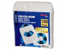 1x100 Hama CD/DVD Paper Sleeves white                      62672