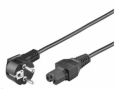 PremiumCord napájací kábel 240V, dĺžka 2m CEE7 / IEC C15 konektor s drážkou