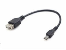 GEMBIRD Kabel USB 2.0 A-Micro B, OTG, 15cm (F/M, pro tablety a smartphone)