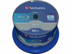 1x50 Verbatim BD-R Blu-Ray 25GB 6xrychlost Dtalife No-ID kol.oba