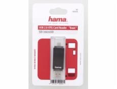 Hama USB 2.0 OTG citacka kariet Basic  SD/microSD cierna