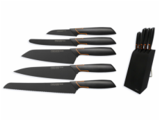 Fiskars kitchen knife Edge Black Stone Set 5 Knives
