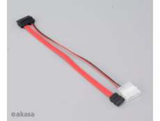 AKASA Kabel, Data SATA Slimline 7+6 Pin SATA Male / 7 Pin SATA Male / 4 Pin 5 V – 12 V Molex