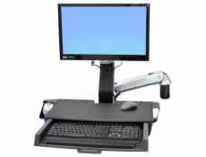 ERGOTRON StyleView ® Sit-Stand Combo Arm s prac. plochou, nástenný držiak do lišty LCD, klávesnica + myš, sklopný, čierny